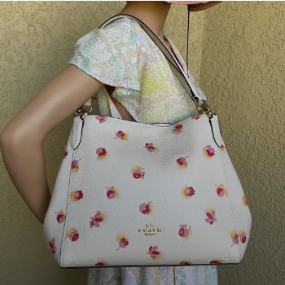 Coach Hallie Shoulder Bag With Pop Floral Print - Picture 9 of 16